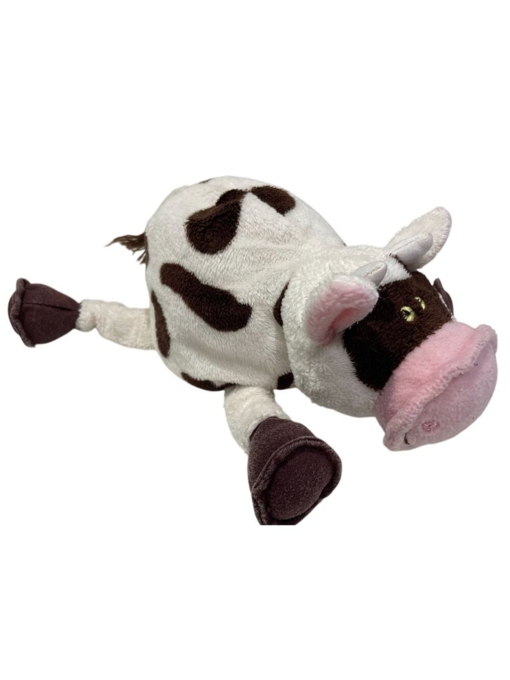 Make Believe Ideas Cow Udderly Love You Plush Stuffed Animal Brown White 7"